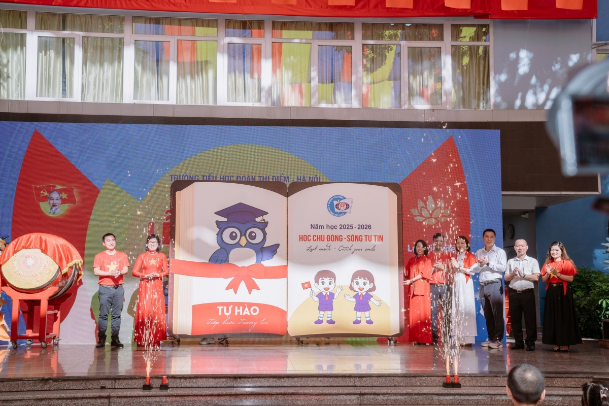 “Học chủ động – Sống tự tin": Thông điệp từ Lễ Khai giảng Trường Tiểu học Đoàn Thị Điểm - Hà Nội “Học chủ động – Sống tự tin