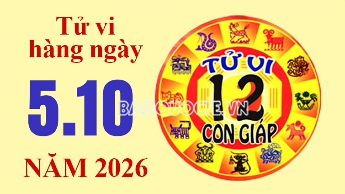 Tử vi hôm nay, xem tử vi 12 con giáp hôm nay ngày 5/10/2026: Tuổi Thìn lương thưởng giảm sút Tử vi hôm nay, xem tử vi 12 con giáp hôm nay ngày 5/10/2026: Tuổi Thìn lương thưởng giảm sút