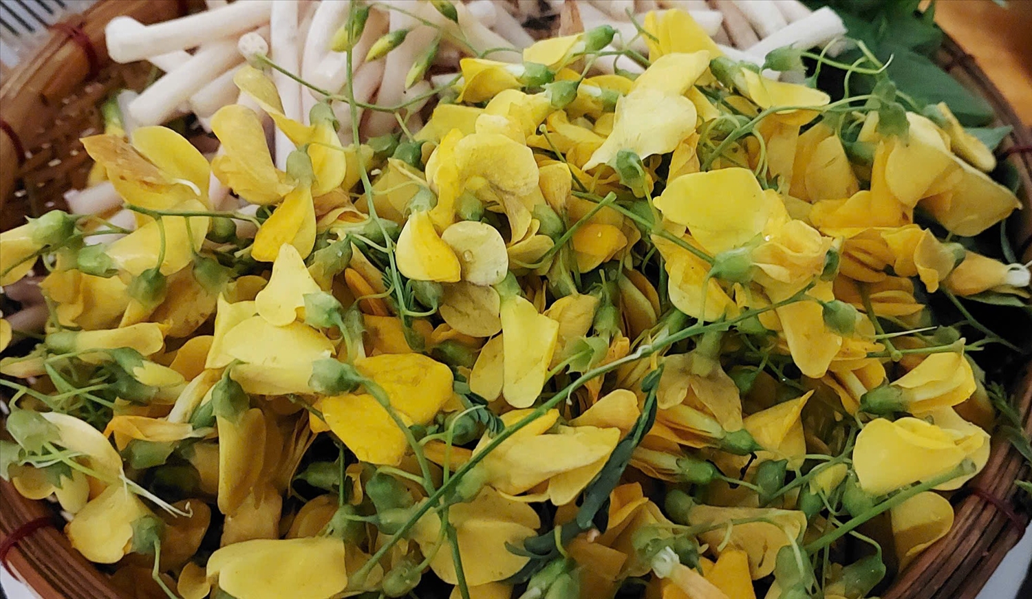 Những sắc hoa "gọi mùa" trên đồng nước nổi miền Tây Những sắc hoa "gọi mùa" trên đồng nước nổi miền Tây