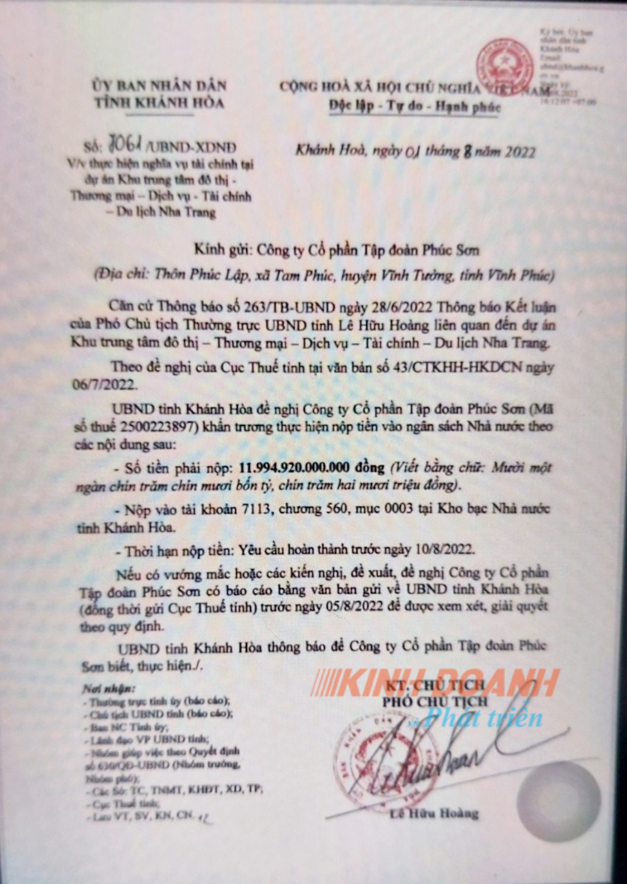 Văn bản số 7061 ngày 1/8/2022 do Phó Chủ tịch Lê Hữu Hoàng ký Văn bản số 7061 ngày 1/8/2022 do Phó Chủ tịch Lê Hữu Hoàng ký